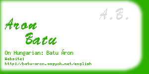 aron batu business card